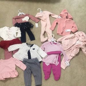 NWT lot of Carter’s Baby Girl 9 months outfits
